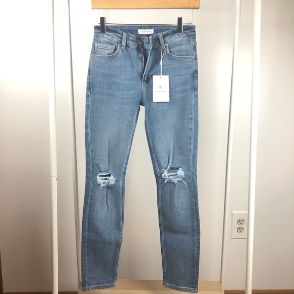 NWT Anine Bing Gabe Ripped Jeans 26 - Picture 3 of 13